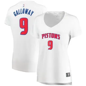 Detroit Pistons Langston Galloway Fanatics Branded Replica Fast Break Player Association Jersey Womens - White | Ireland W8627C4