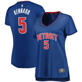 Detroit Pistons Luke Kennard Fanatics Branded Replica Fast Break Player Icon Jersey Womens - Blue | Ireland J4224B0