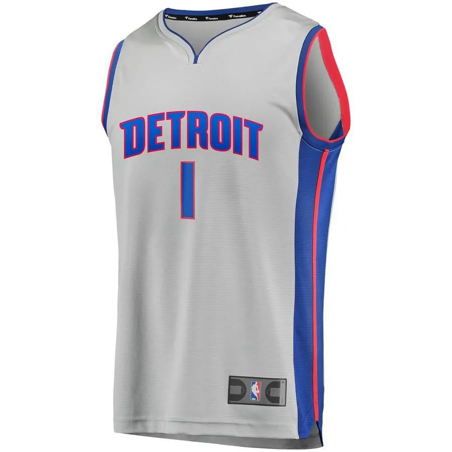 Detroit Pistons Reggie Jackson Fanatics Branded Replica Fast Break Player Statement Jersey Kids - Grey | Ireland C3714P3