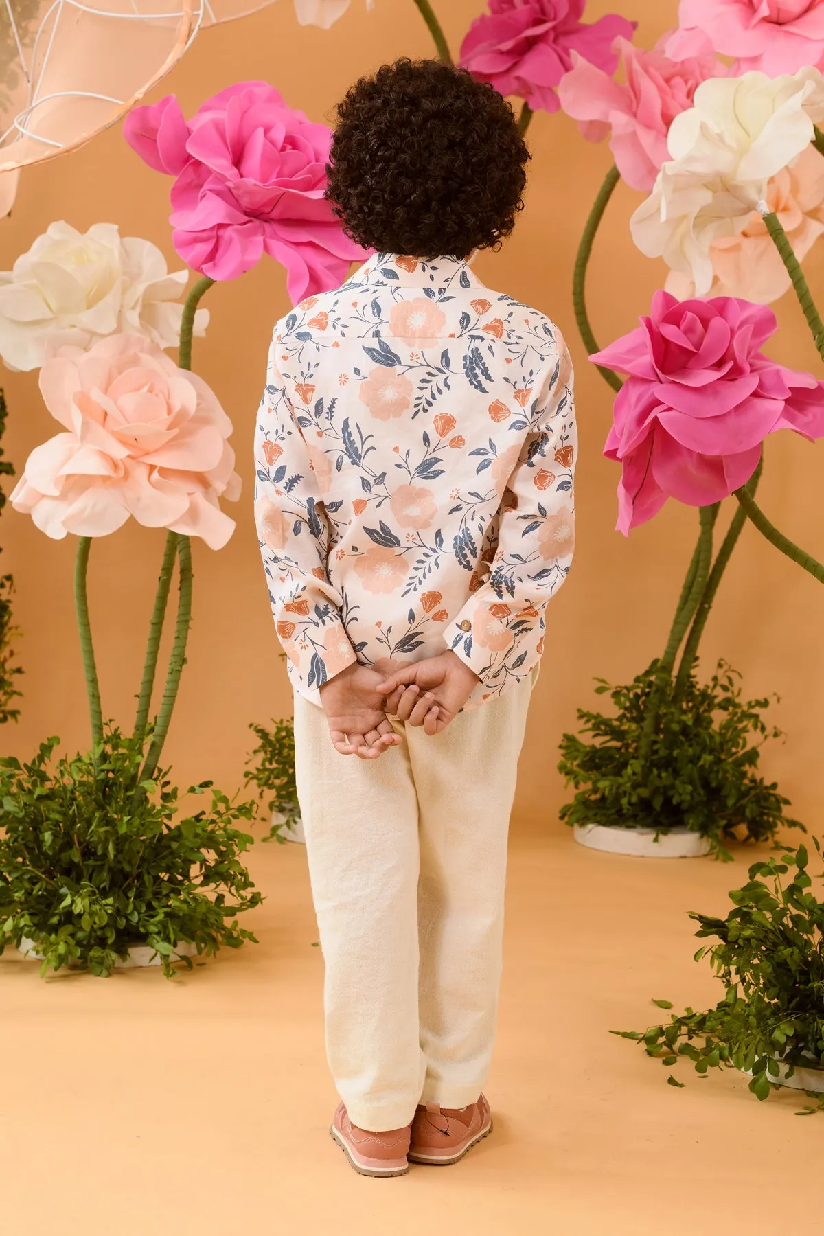 Elysian Vision- Cotton Satin Printed Shirt For Boys