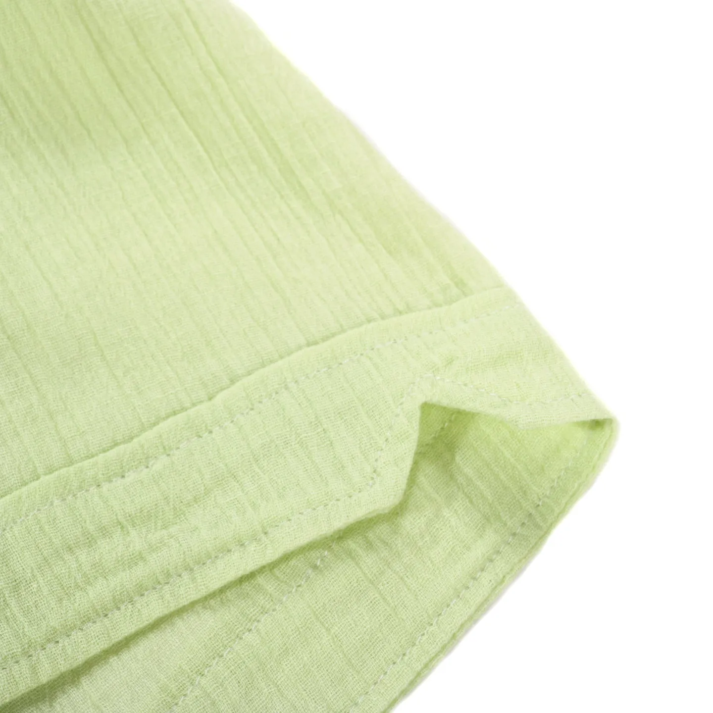 ENGINEERED GARMENTS CAMP SHIRT LIME COTTON CREPE