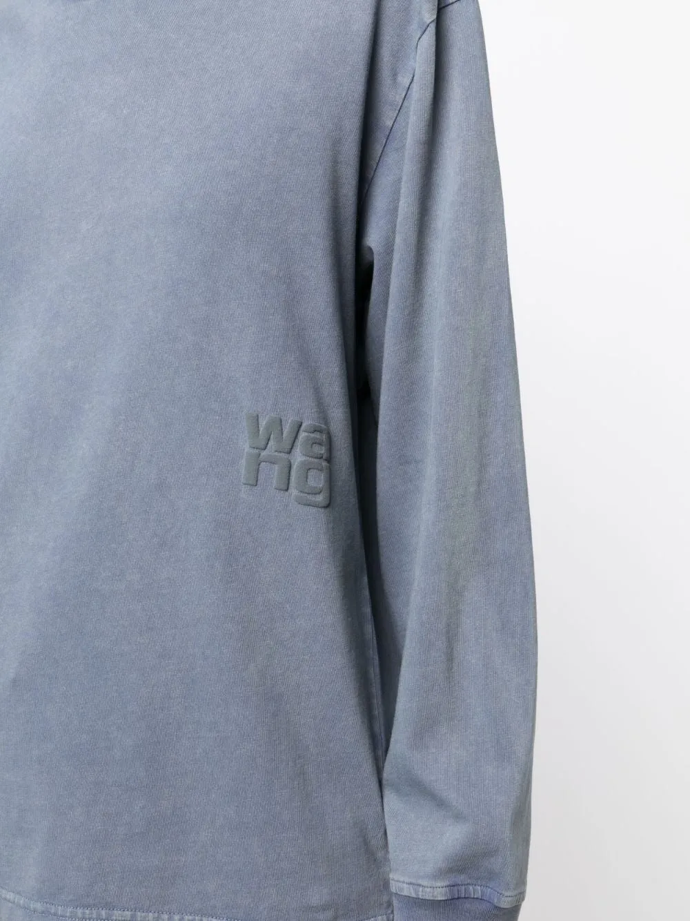 ESSENTIAL JSY LS TEE W/ PUFF LOGO & BOUND NECK