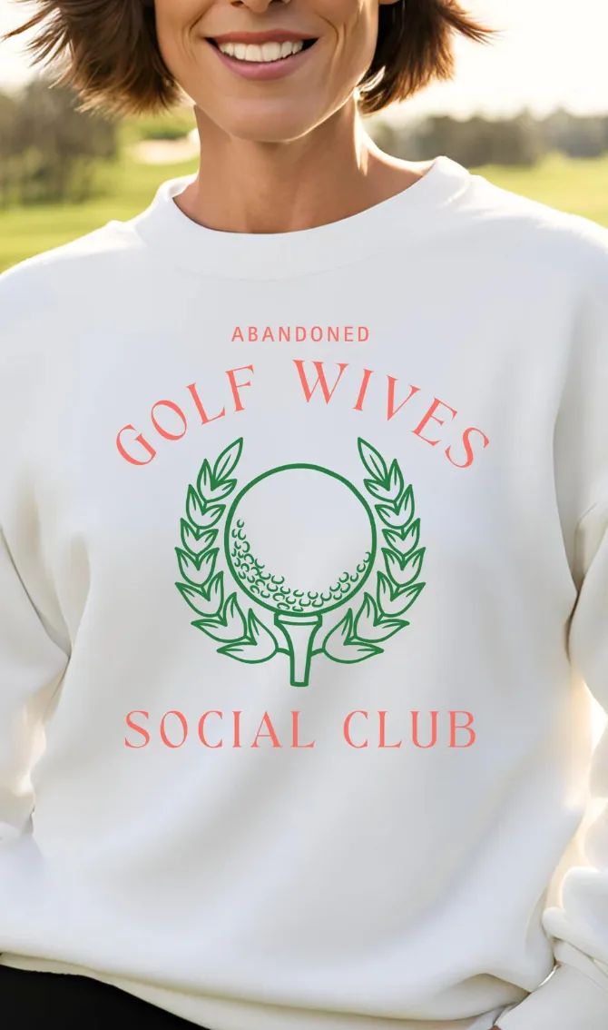 Golf Wife Social Club Long Sleeve Crewneck/T-Shirt