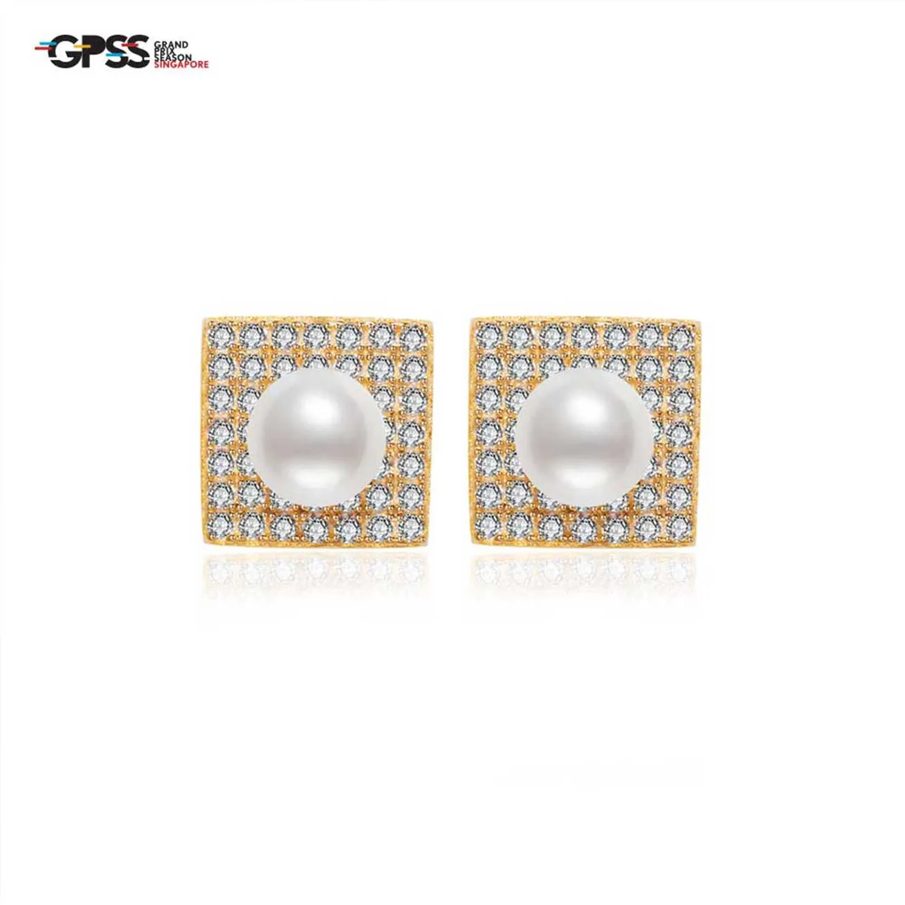 Grand Prix Season Singapore Formula One Freshwater Pearl Earrings WE00453 | New Yorker