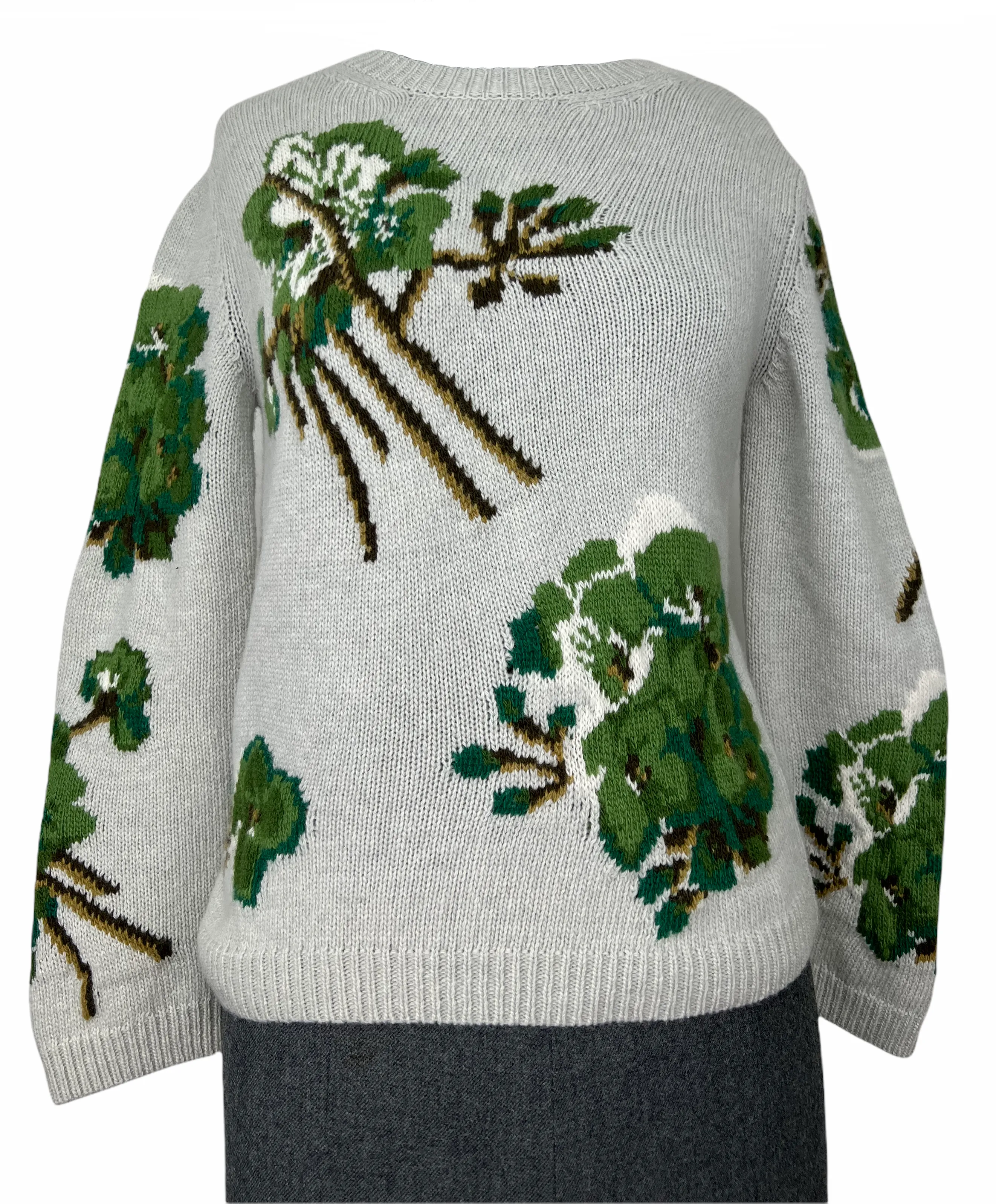 Gucci Hand Stitched Floral Wool Sweater Size S NEW