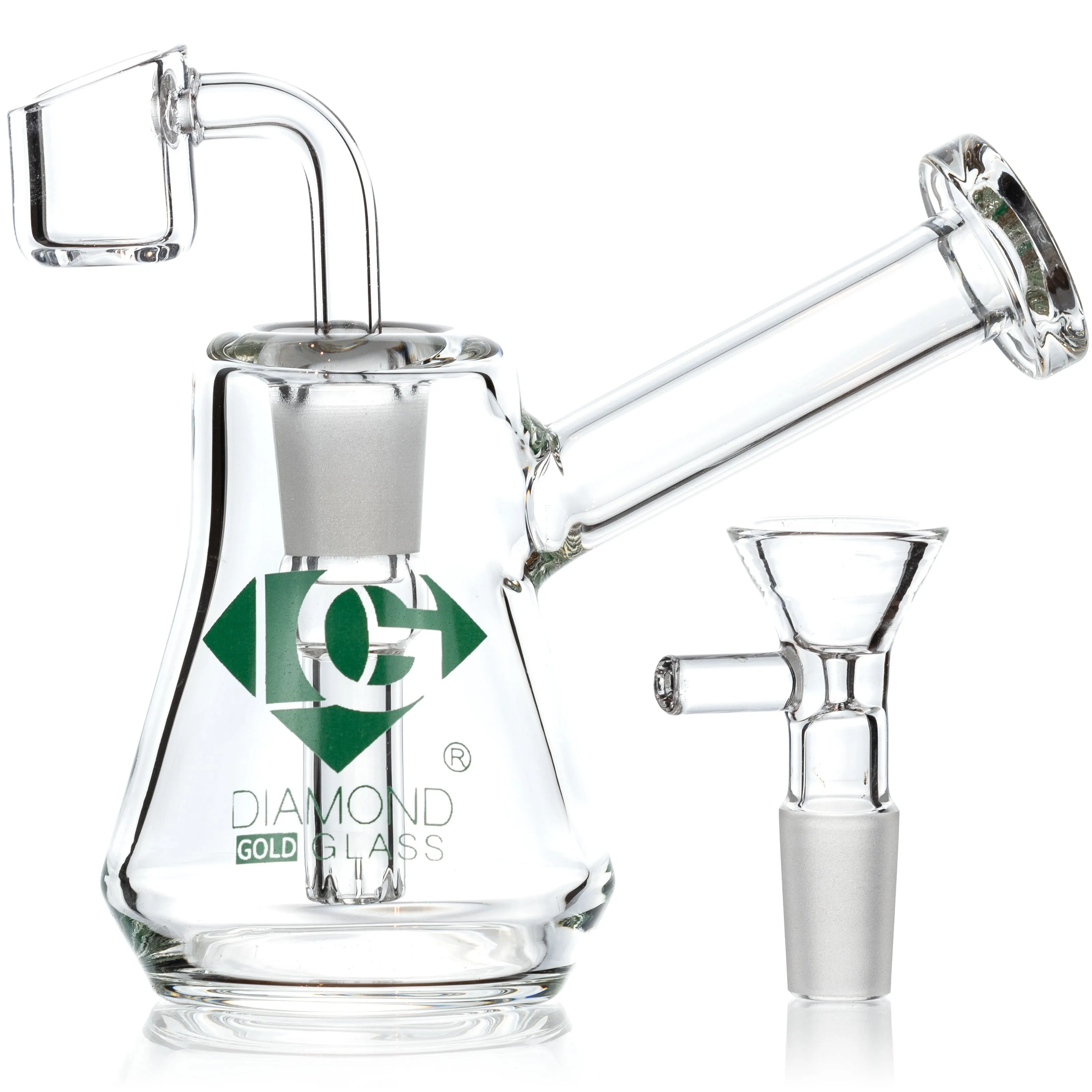 Hammer Bubbler, by Diamond Glass (free banger included)