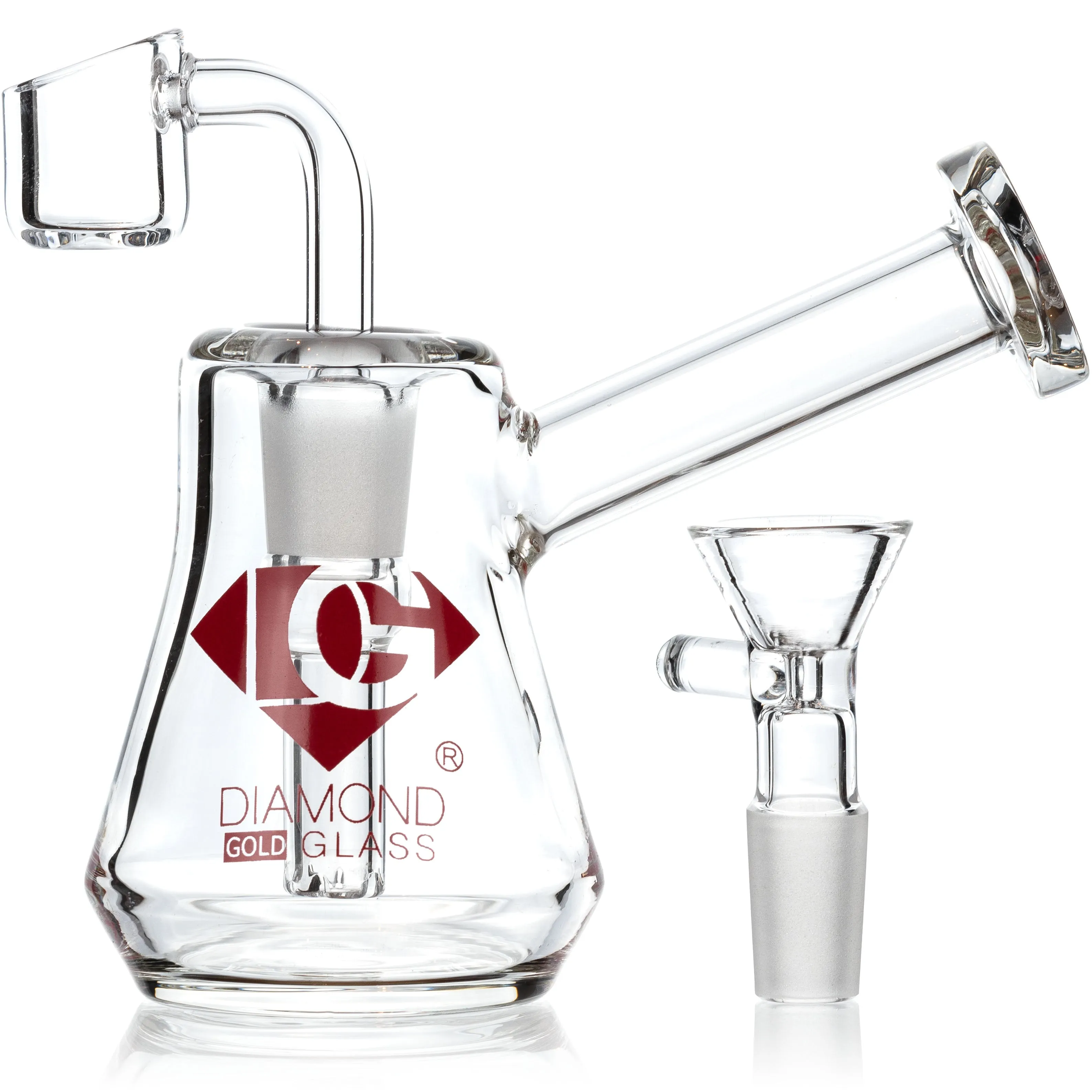 Hammer Bubbler, by Diamond Glass (free banger included)