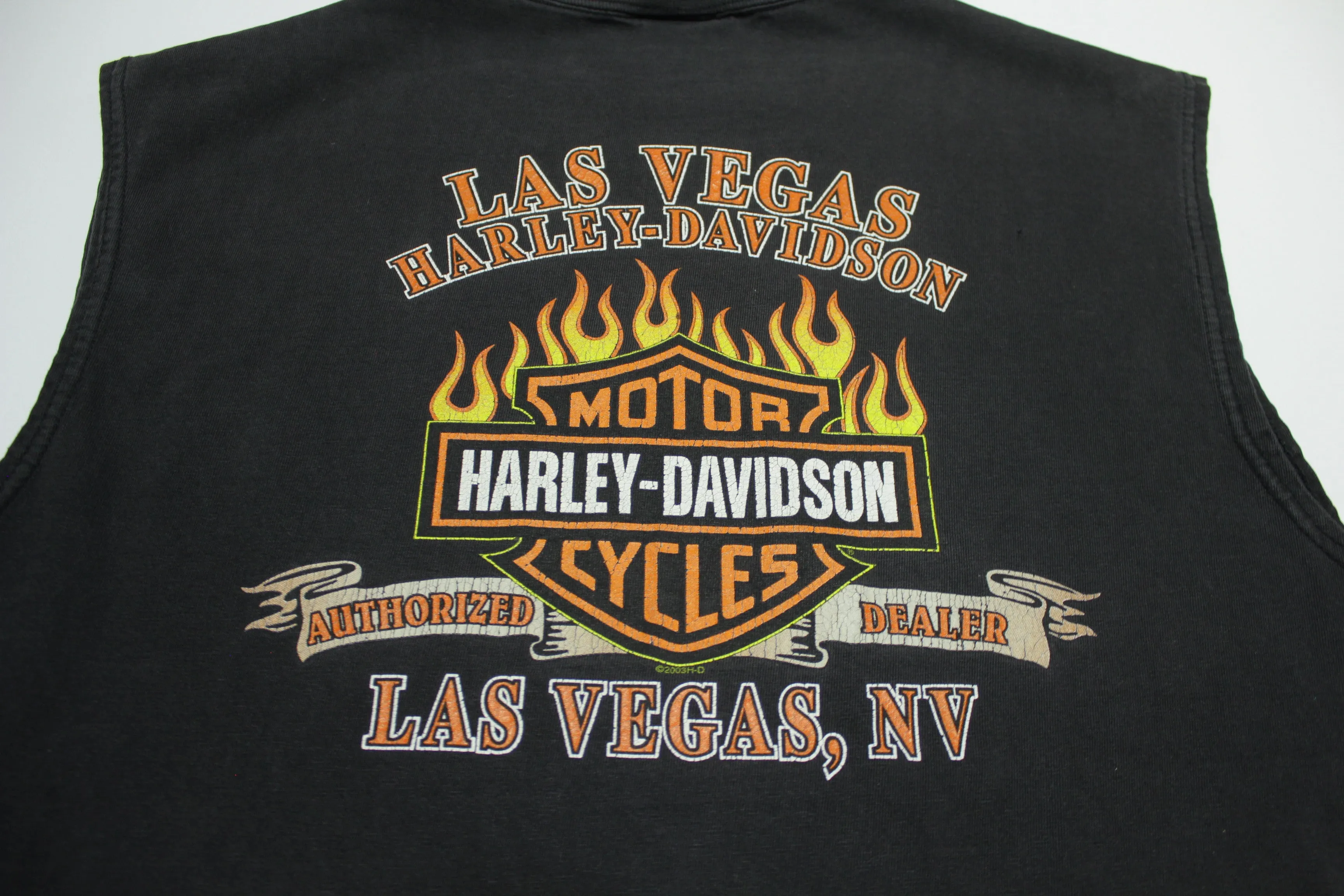 Harley Davidson Y2K Las Vegas Motorcycle Muscle T-Shirt