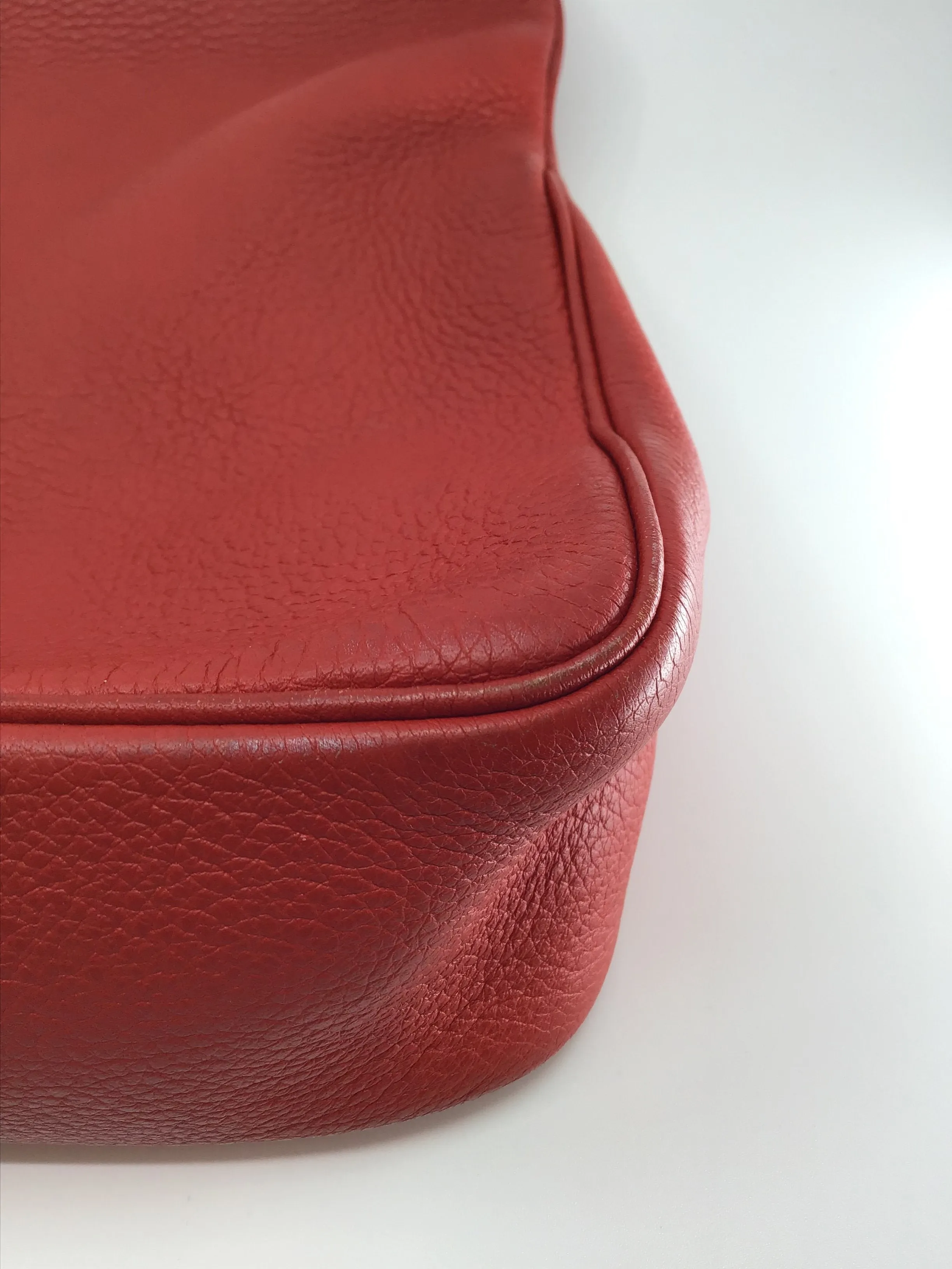 Hermes Massai Pm Red Taurillon Clemence Leather Hobo Bag