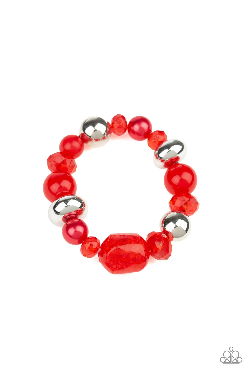 Ice Ice-Breaker - Red Paparazzi Bracelet