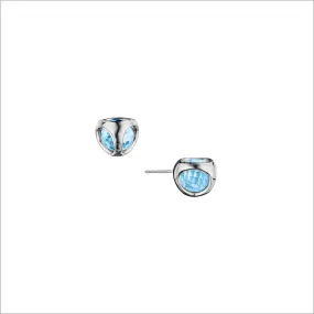 Icona Blue Topaz Stud Earrings in Sterling Silver