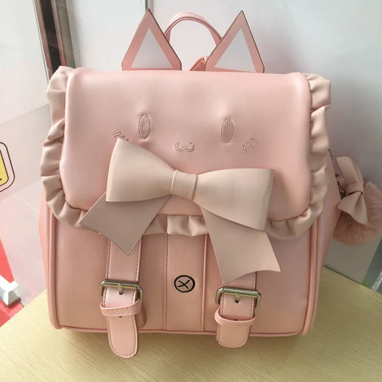 Japanese Cute Cat Bow Backpack AD11781