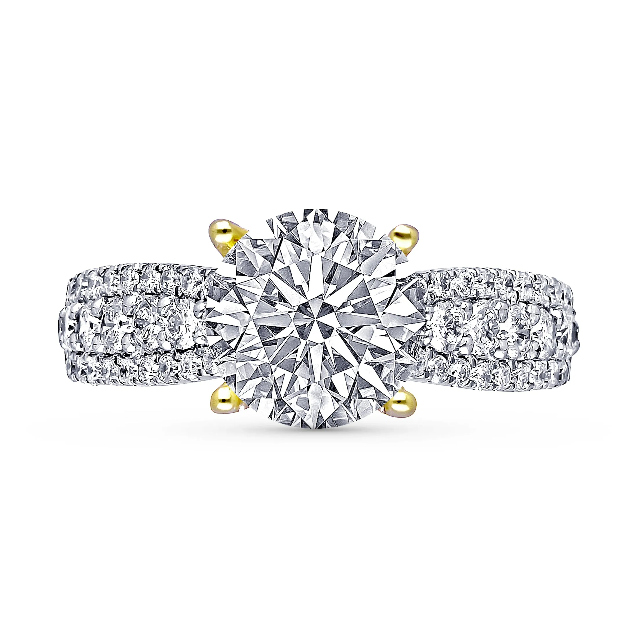 Kallati Eternal Round Solitaire Diamond Engagement Ring in 14K Yellow Gold