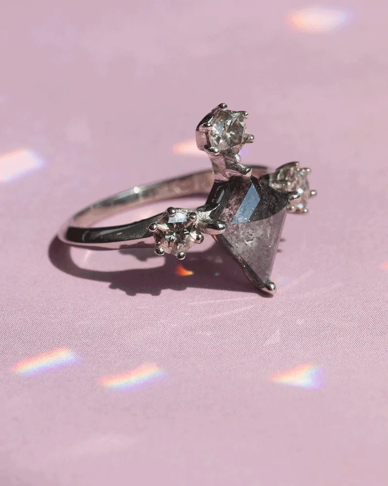 Kyte / Salt   Pepper Diamond Ring