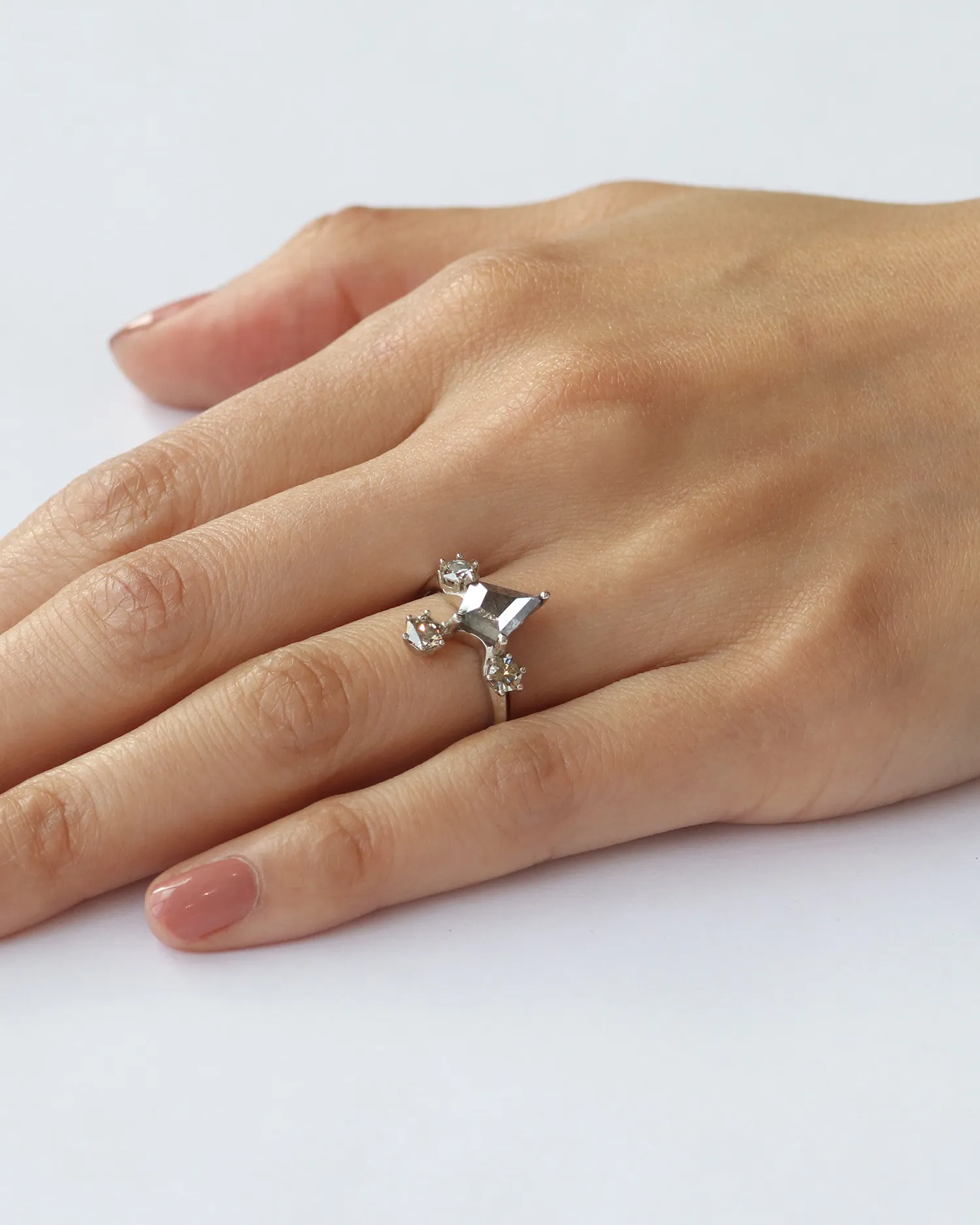 Kyte / Salt   Pepper Diamond Ring