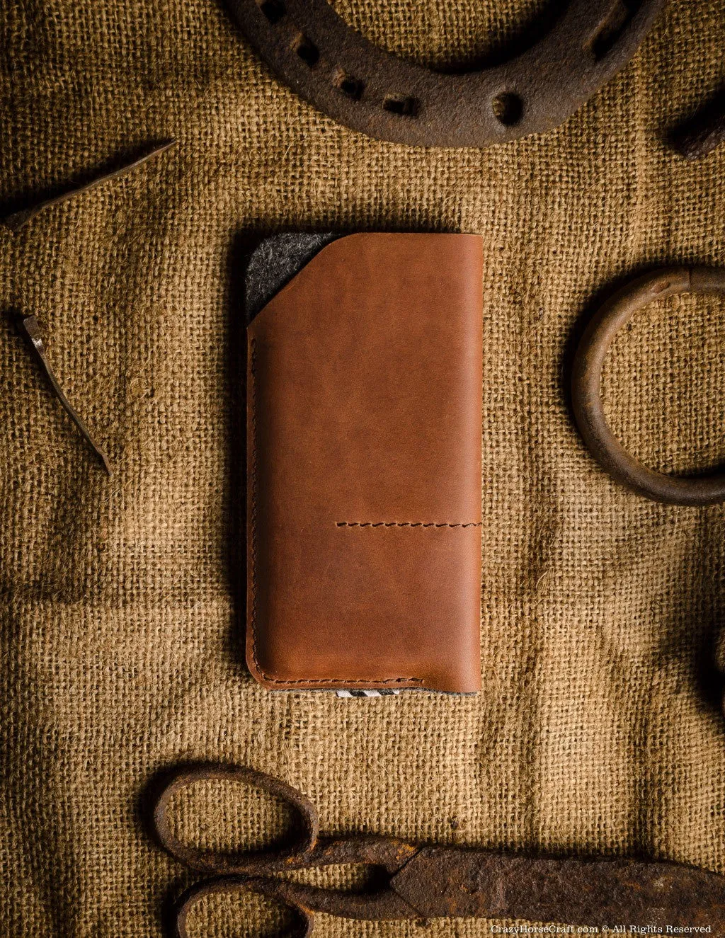 Leather Phone Case / Wallet with Card Pockets | Classic Brown