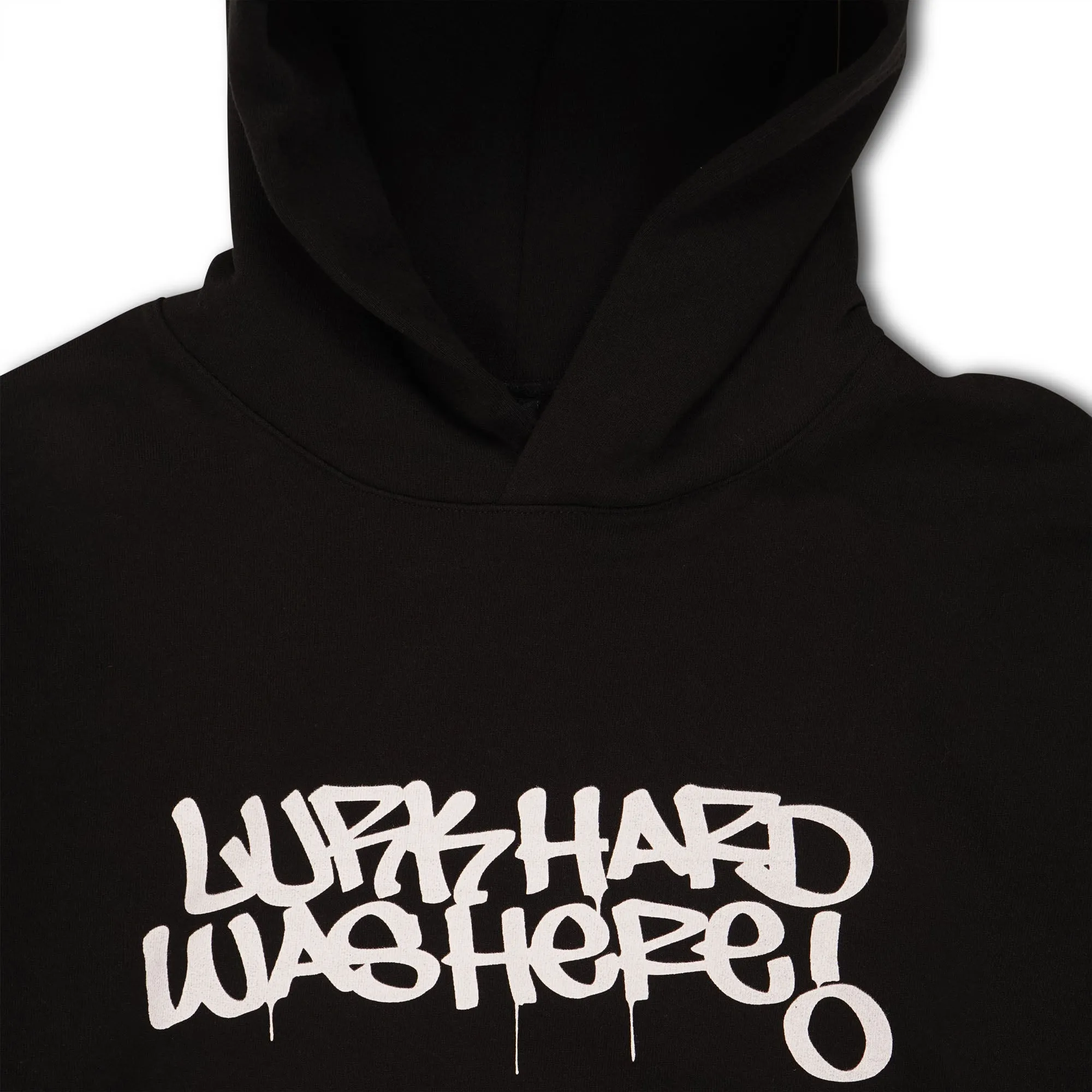 Lurk Hard Wuz Here Hoodie Black