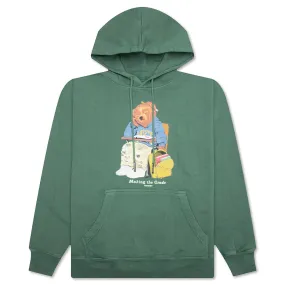 Making the Grade Bear Pullover Hoodie - Fern