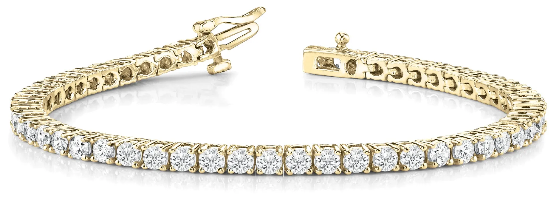 MARTINA 4 Carat Diamond Tennis Bracelet in 14K - 18K Gold or  Platinum 5 pointer G Color SI1 Clarity By Mike Nekta