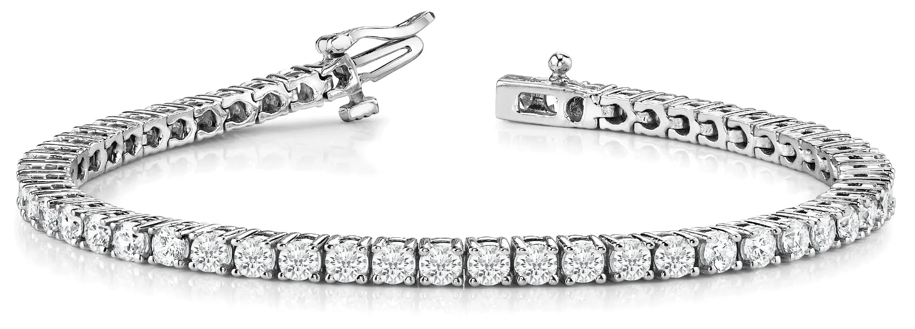 MARTINA 4 Carat Diamond Tennis Bracelet in 14K - 18K Gold or  Platinum 5 pointer G Color SI1 Clarity By Mike Nekta