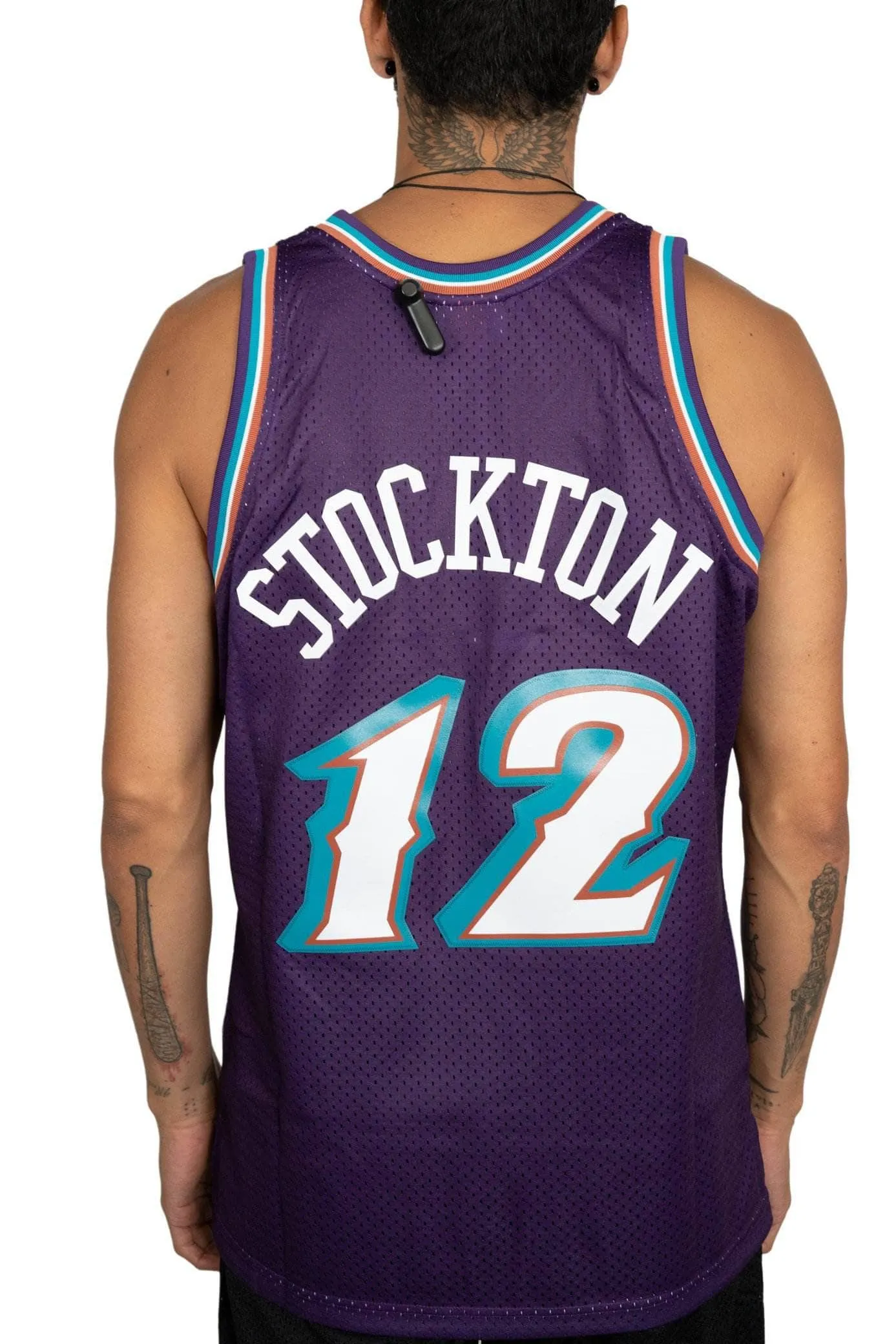 mitchell and ness utah jazz stockton road 96-97 swingman jersey MNCG18153J