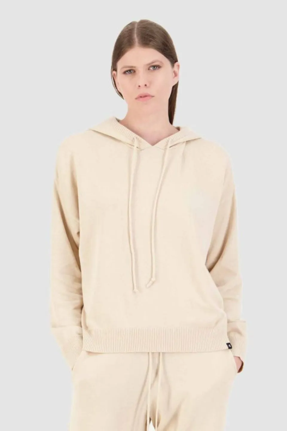 Neve Duski Oat Marle Knit Hood Jumper