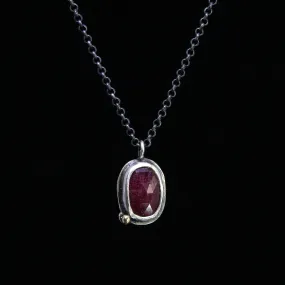 NEW! Pink Sapphire Necklace in Sterling Silver by Ashley Procopio