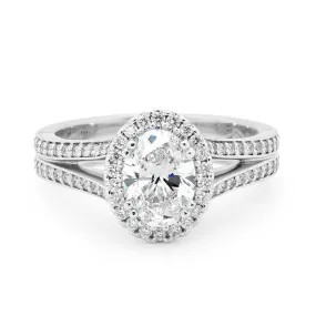 Oval cut diamond ring