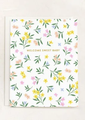 Pastel Floral Baby Card