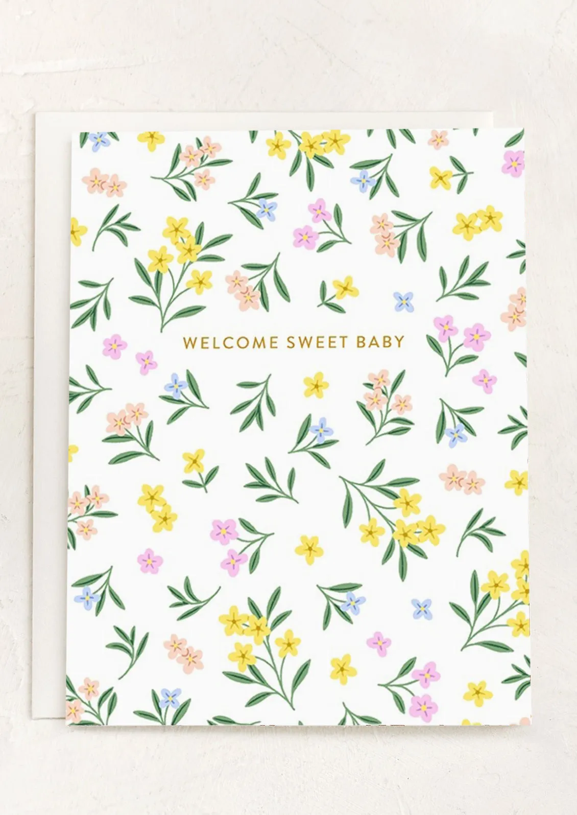 Pastel Floral Baby Card