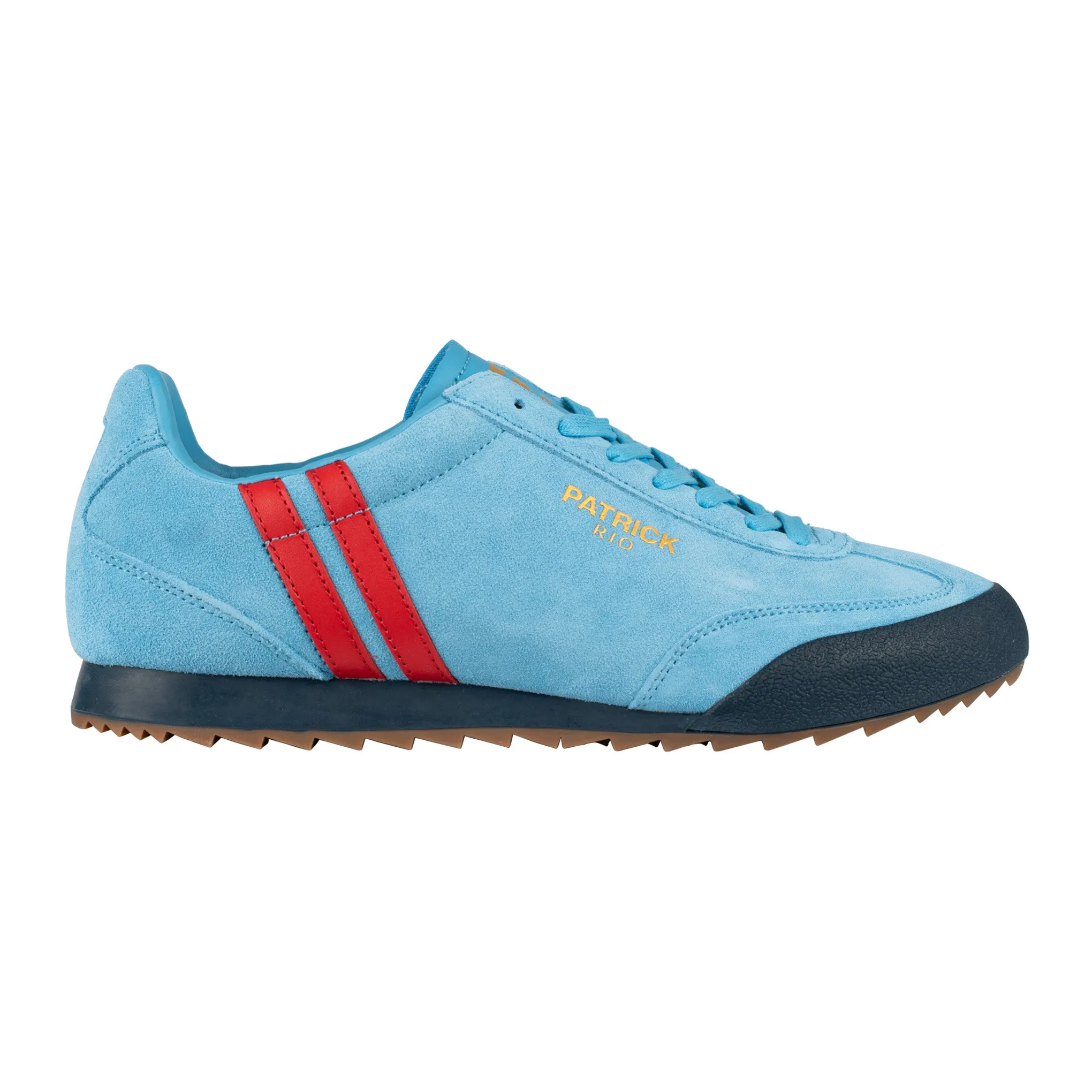 Patrick Rio Suede Trainers Blue/Red