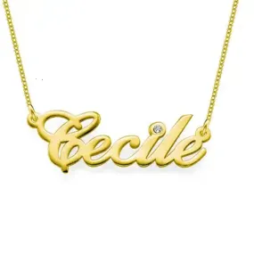 Personalized Name Necklace with Swarovski Crystal - Cookie Lyon of Empire / Taraji P. Henson