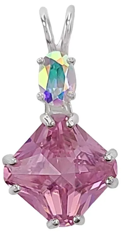 Pink Garnet Mini Magician Stone? with Round Cut Mystic Topaz