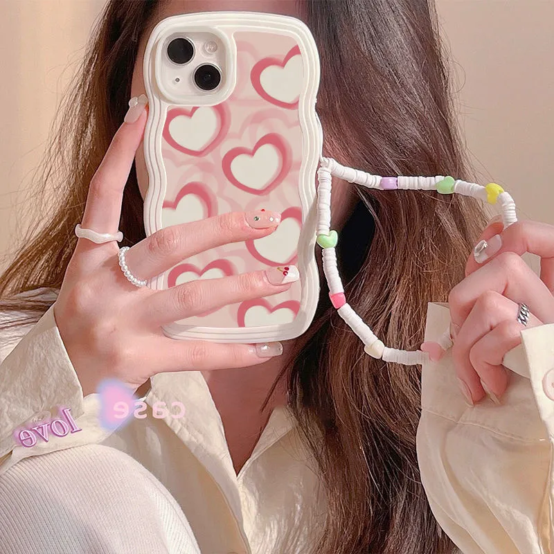 Pink Heart Bracelet Phone Case