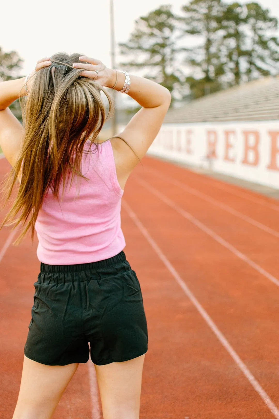 Pink Sleeveless Heathered Tank