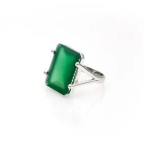 Prima Donna / Green Onyx   Silver / Ring