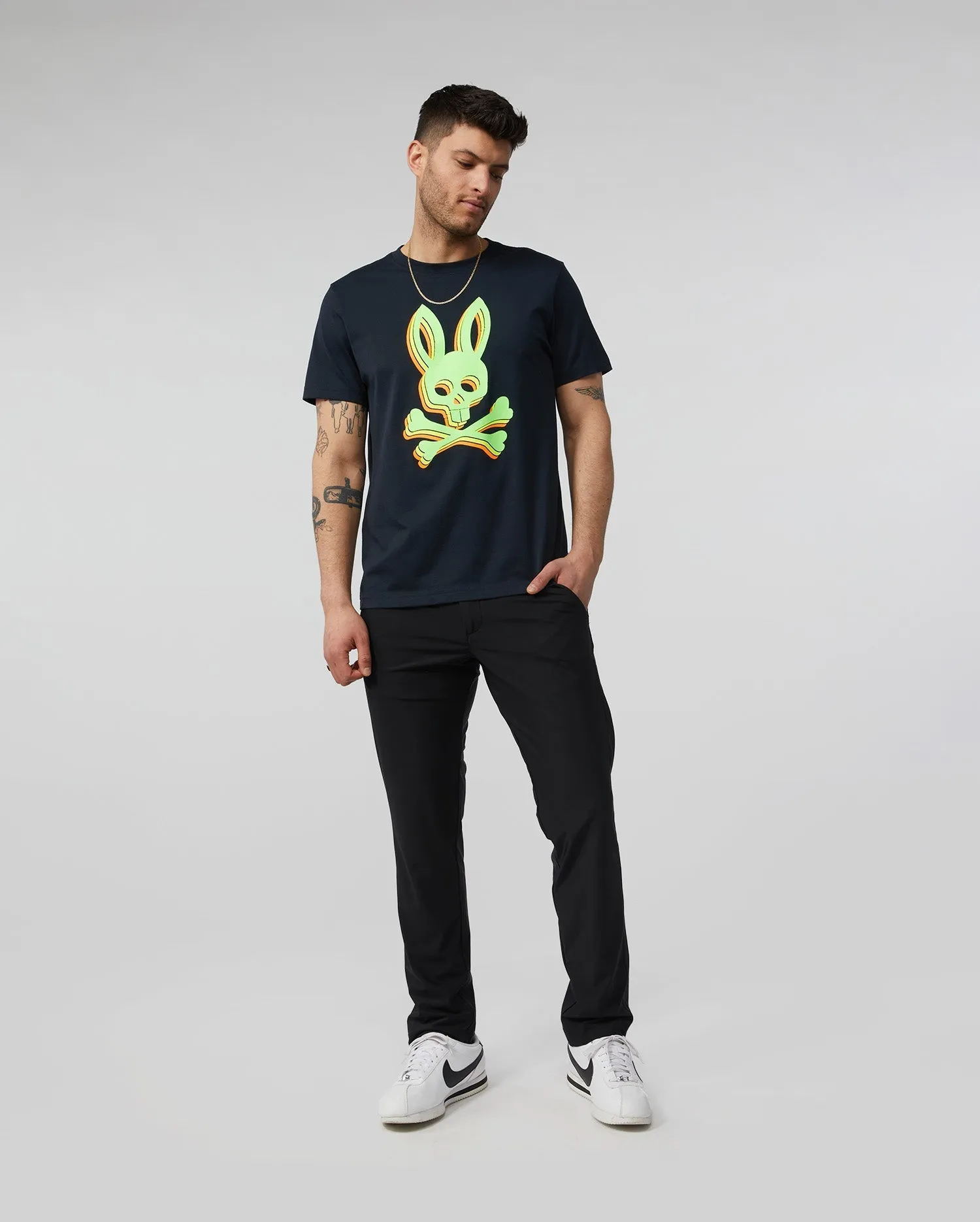 Psycho Bunny Mens Henton Graphic Tee - Navy