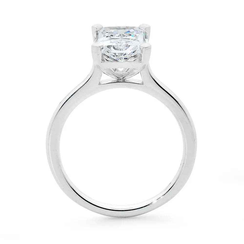 Radiant Cut Solitaire Diamond Ring