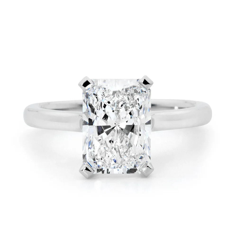 Radiant Cut Solitaire Diamond Ring