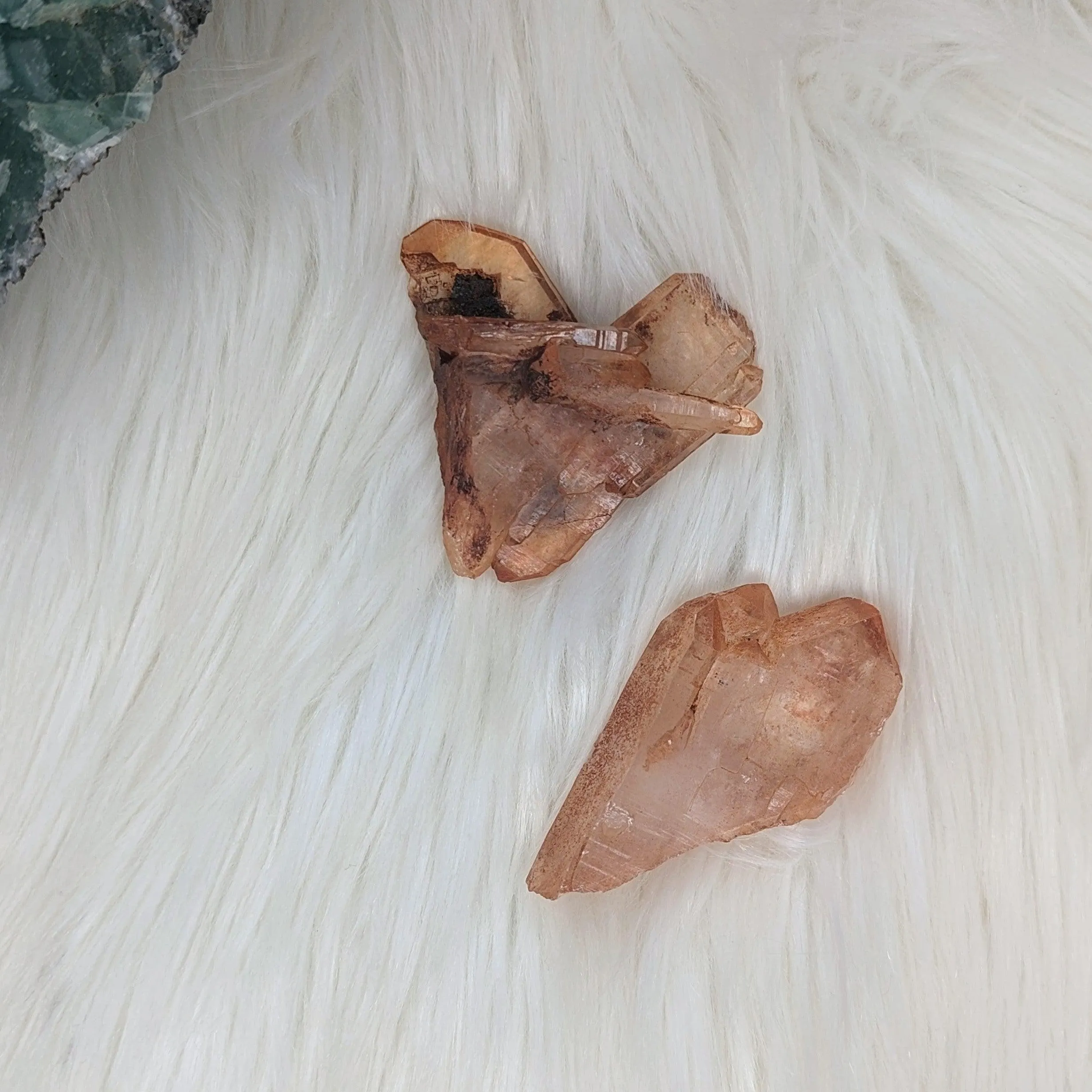 Red Hematoid Quartz Specimen Points~ Unique set of 2