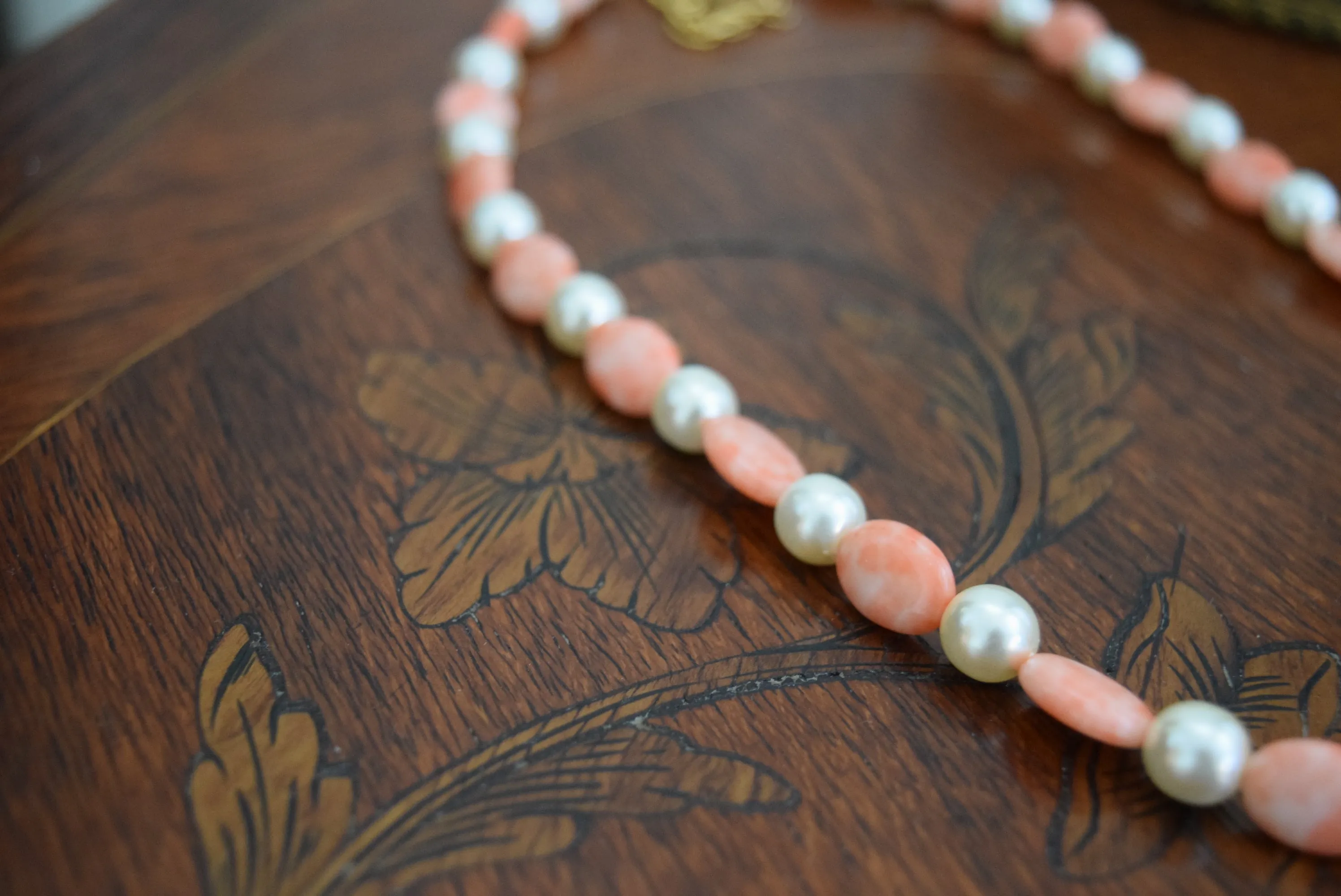 Renaissance Coral and Pearl Necklace