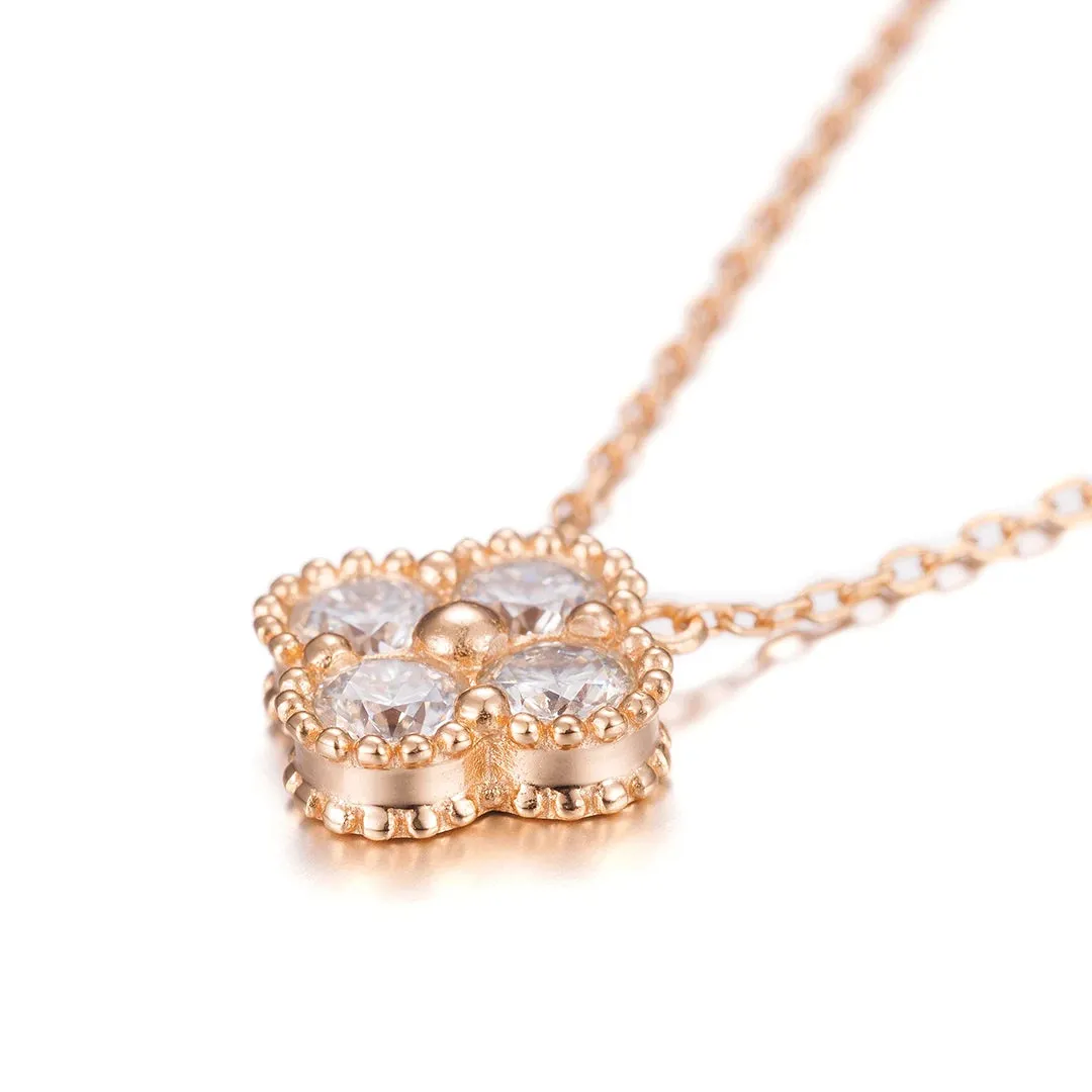 S925 Moissanite Floral Necklace