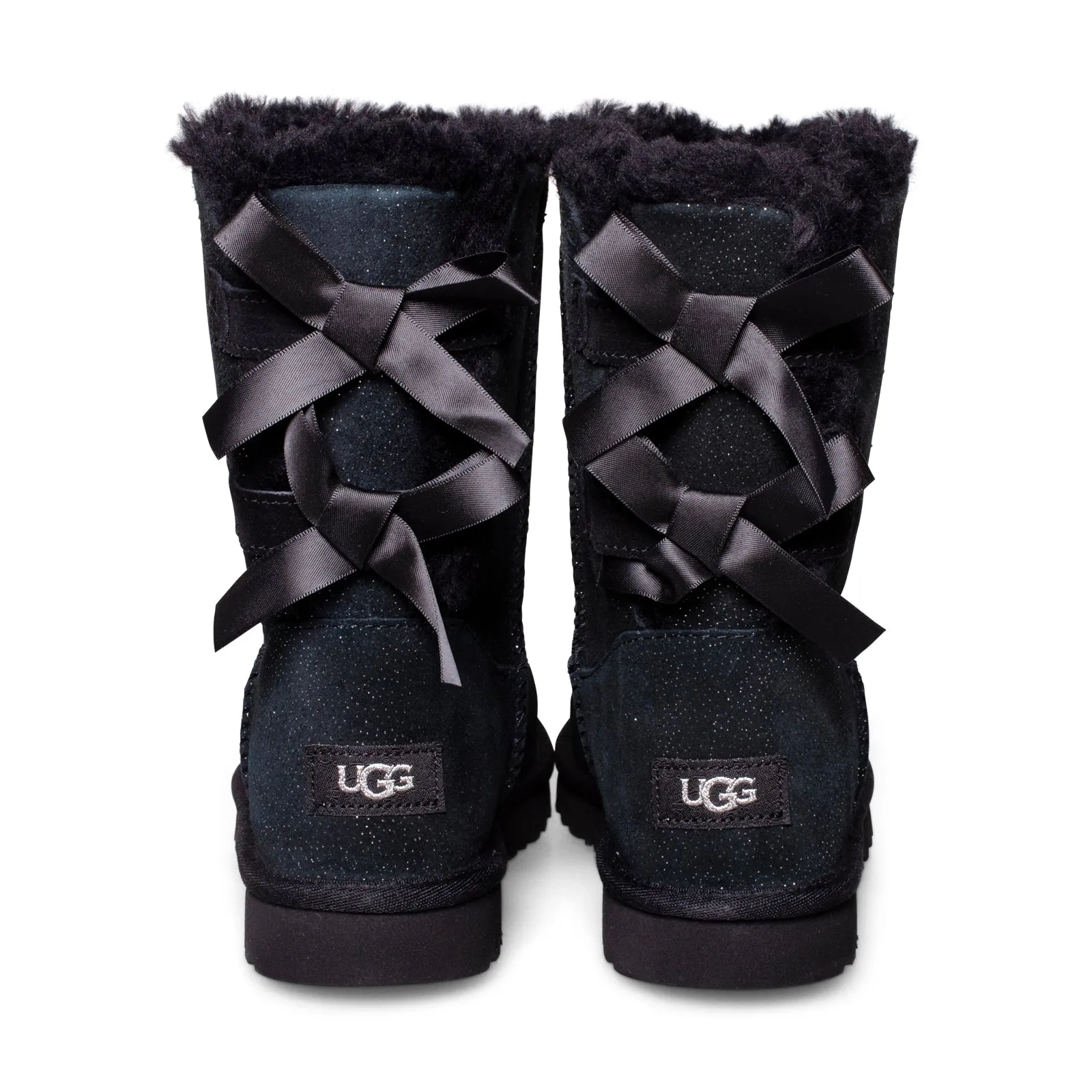 UGG Bailey Bow Twinkle Black Boots - Women's