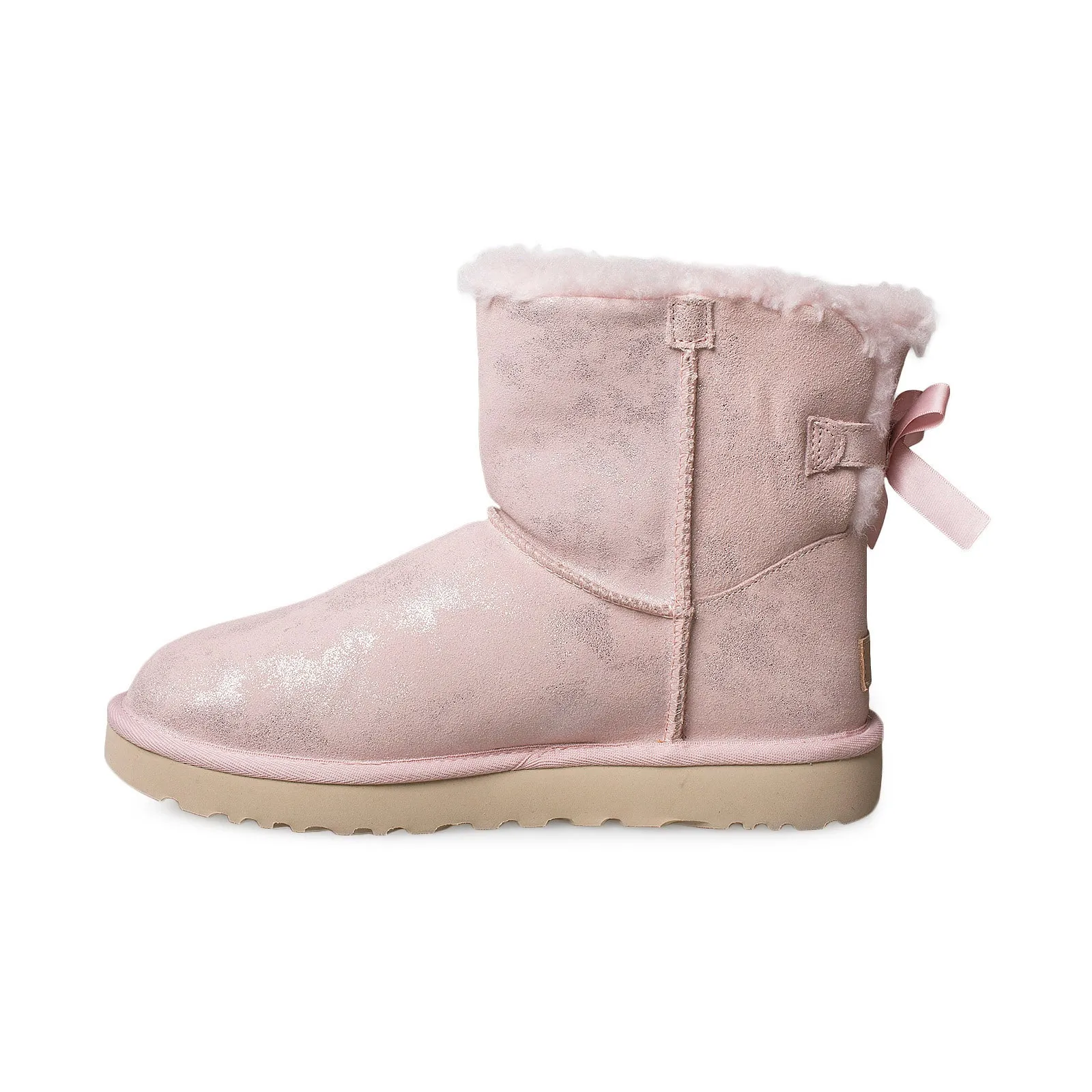 UGG Mini Bailey Bow II Shimmer Pink Cloud Boots - Women's