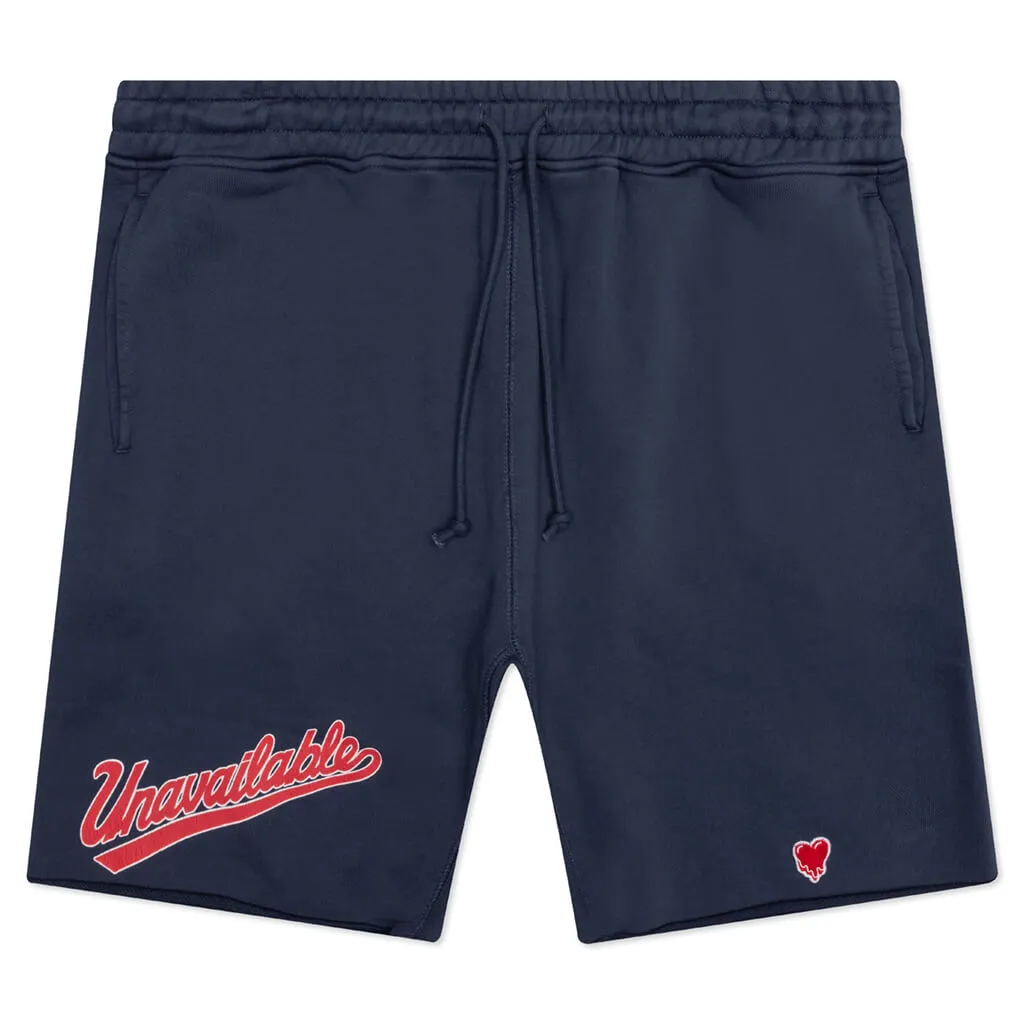 Unavailable Sweat Short - Navy Blue