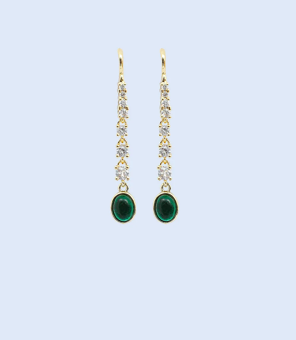 WA0909-GREEN-Women Earrings