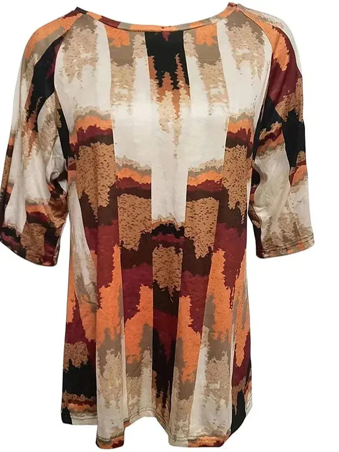 Women's Plus Size Graphic Print Dolman Sleeve Tee